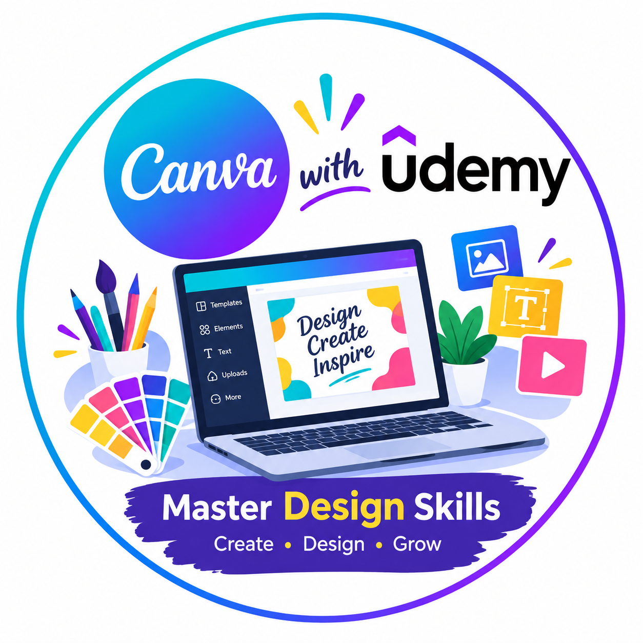 Master Canva with Udemy: Unlock Your Creativity, Build Design Skills & Create Stunning Visuals