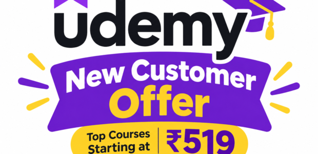 Udemy New Customer Offer: Top Courses Starting at ₹519 for First-Time Visitors